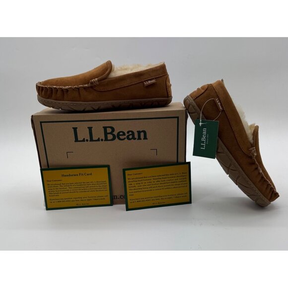 L.L. Bean Womens Wicked Good Venetian Slippers 8M Brown Suede & Shearling Indoor - Picture 10 of 10